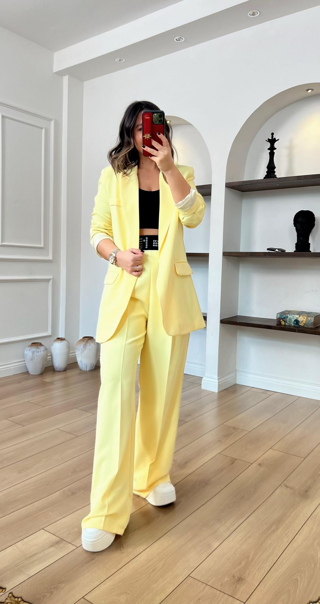 Sarı Blazer Ceket