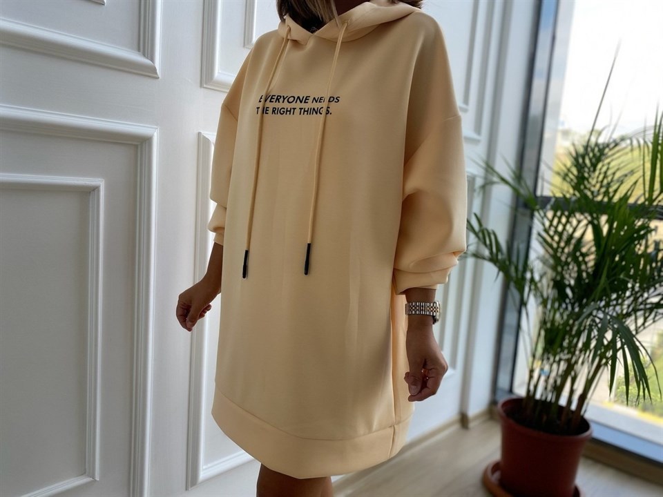 Sırtı Baskılı Oversize Sweat