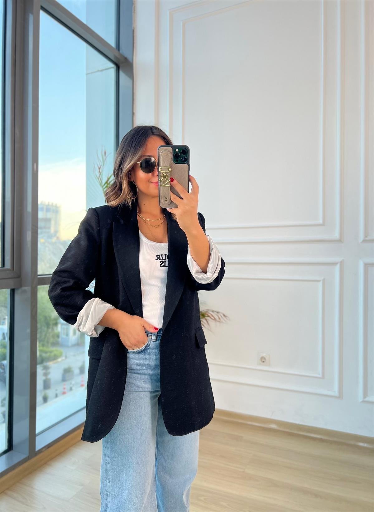 Siyah Blazer Ceket