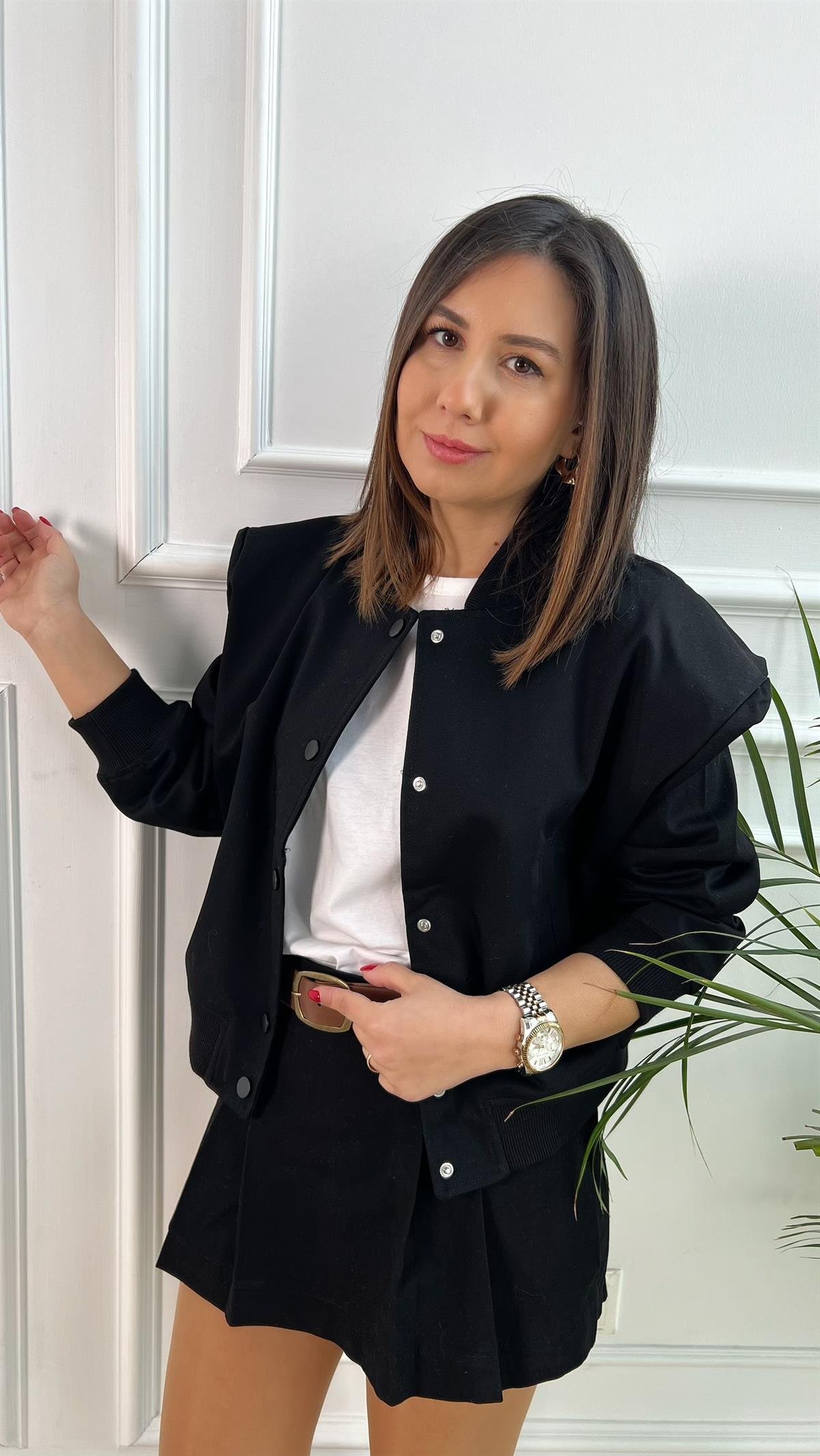 Siyah Vatkalı Ceket