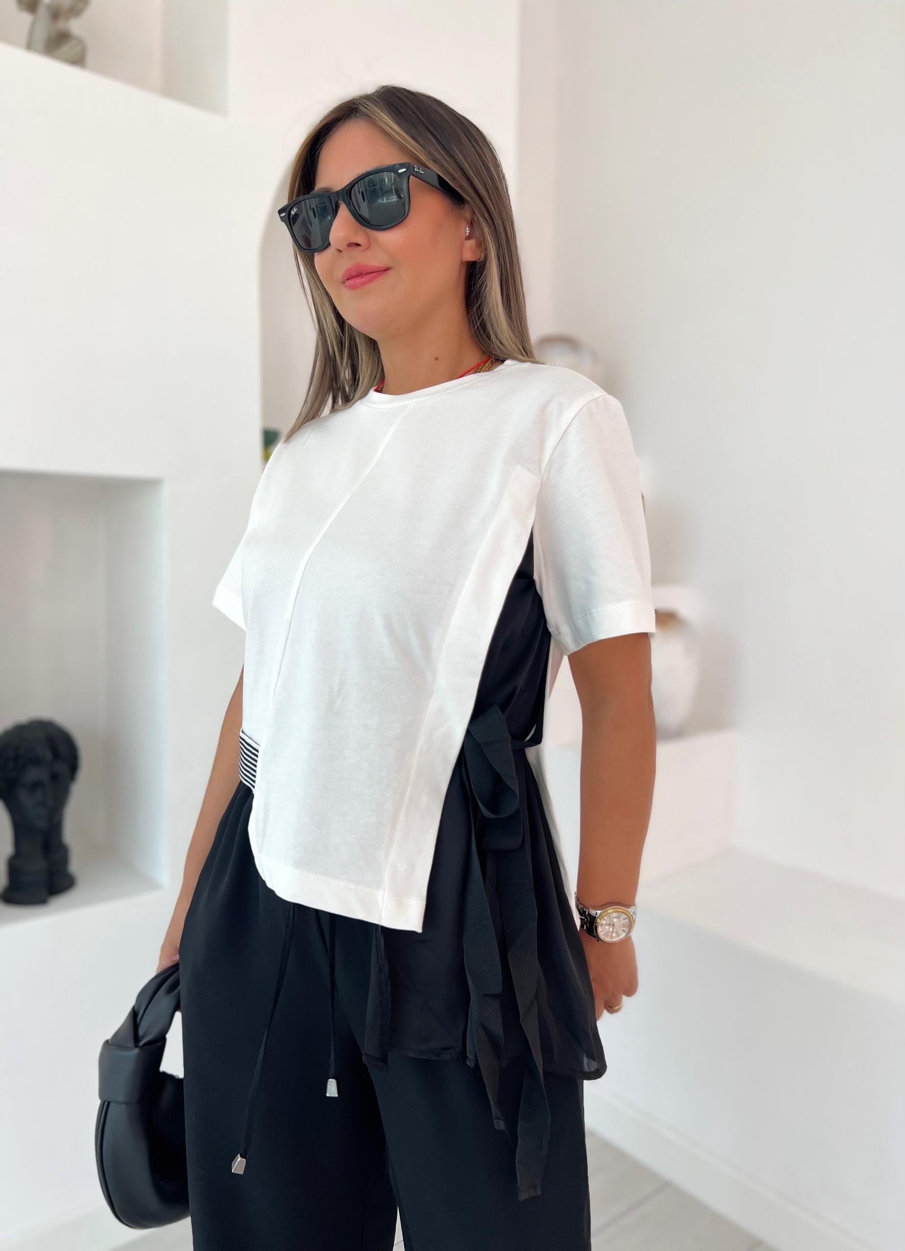 Tasarım Saten Detaylı Basic Bluz