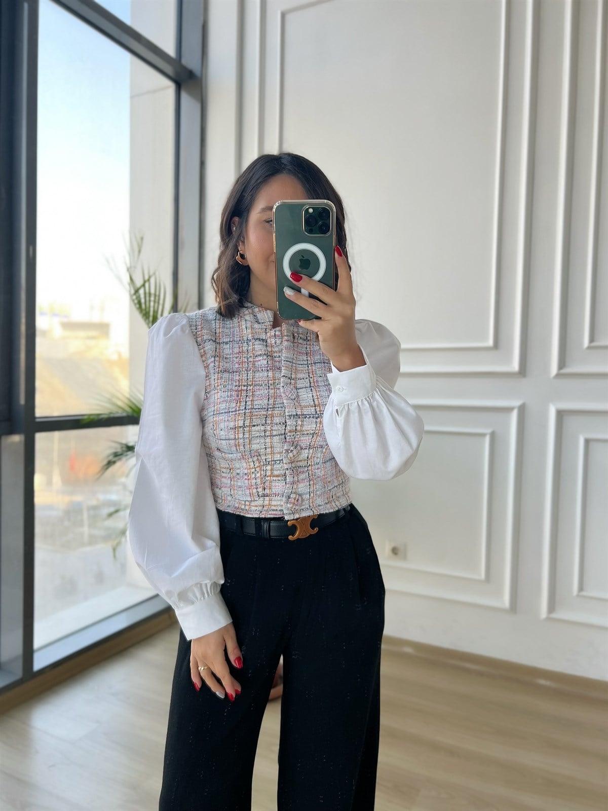 Tüvit Kolları Poplin Gömlek