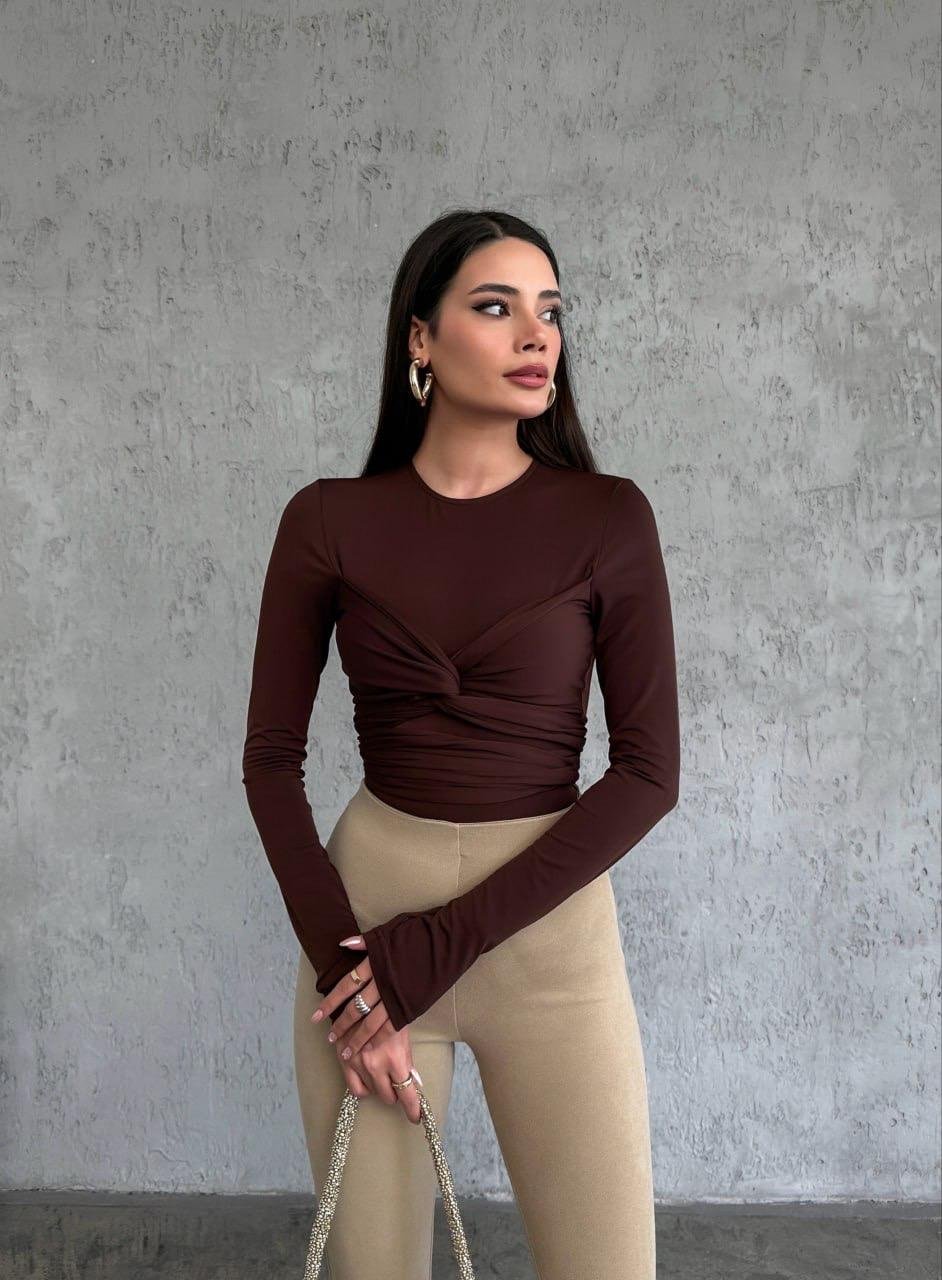 kadın kahverengi body