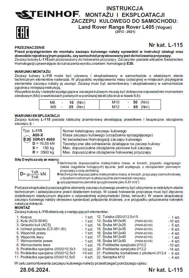 RANGE OVER L-115 ÇEKİ DEMİRİ