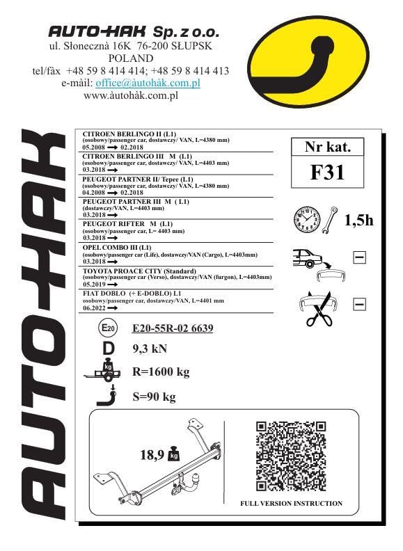 TOYOTA PROACE CITY (Standard) 05.2019 VE SONRASI 