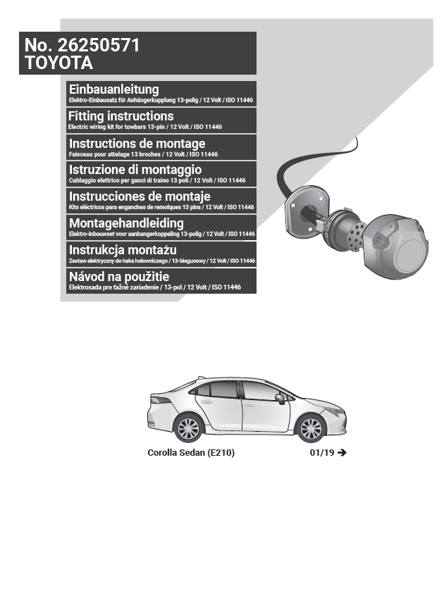  TOYOTA COROLLA SEDAN 01/09-)   ARACA ÖZEL ORJİNAL ELEKTRİK MODÜLÜ