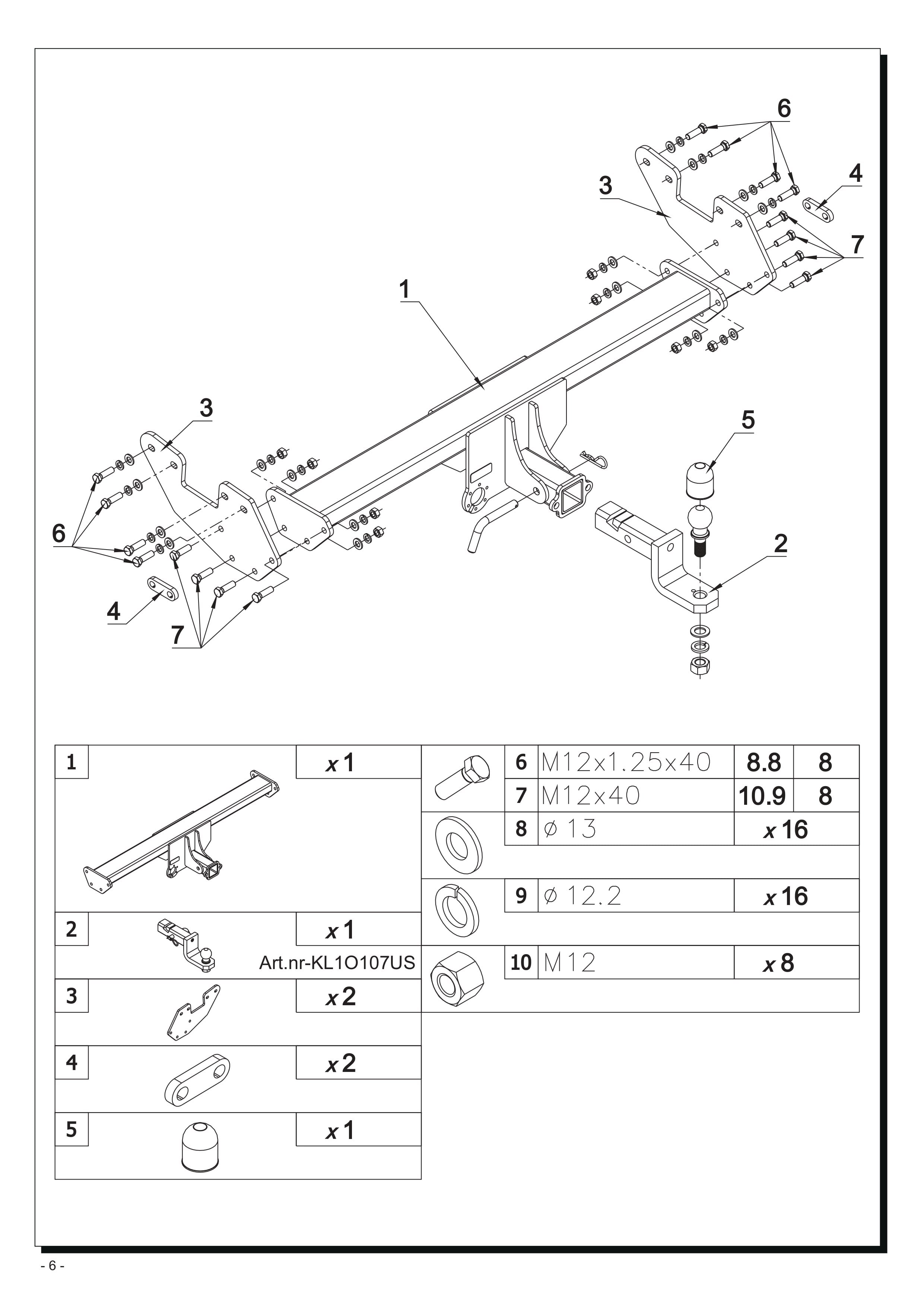 TOYOTA HILUX GR Sport II USA Amarikan Model Çeki Demiri 2024 - )