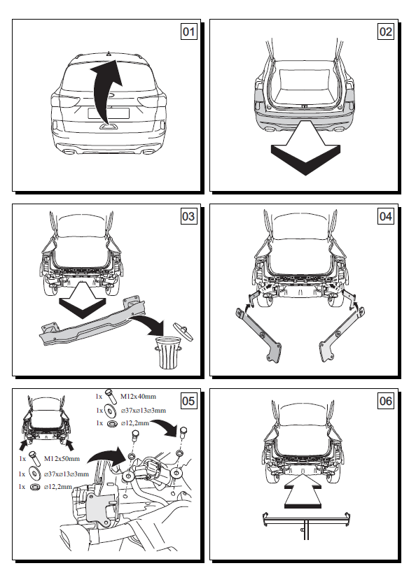 Ford Kuga Çeki Demiri ,Yatay Sökülebilir model (07.2019-)