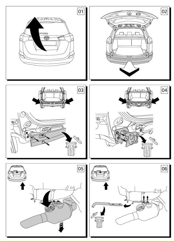 Toyota RAV-4 Çeki Demiri , Kuğu Boynu - Sabit (2013 - 2015)
