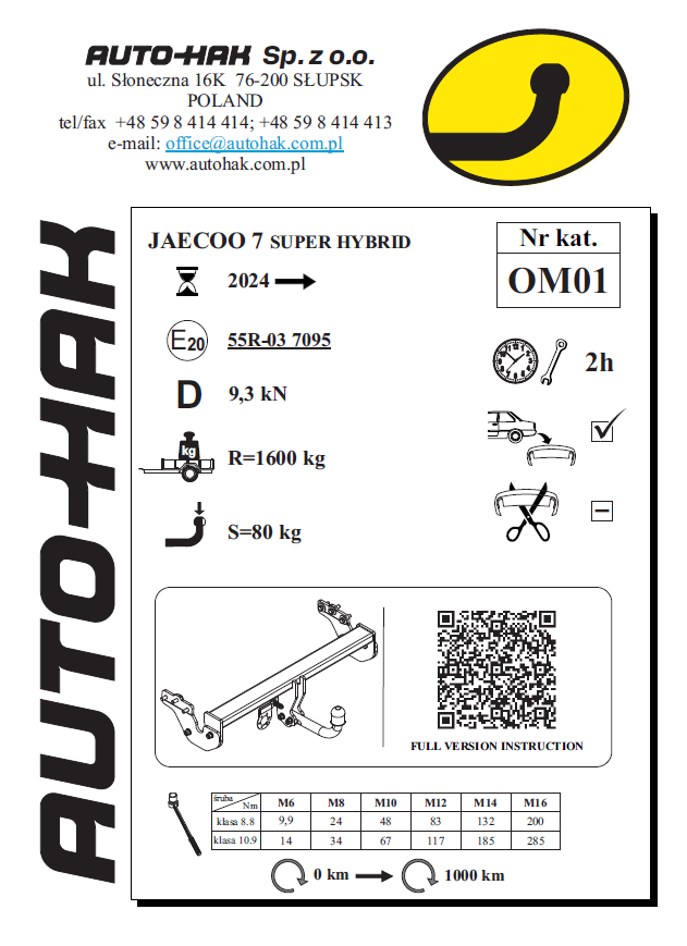 Jaecoo 7 Super Hybrid Çeki Demiri , Kuğu Boynu - Sabit (2024-)