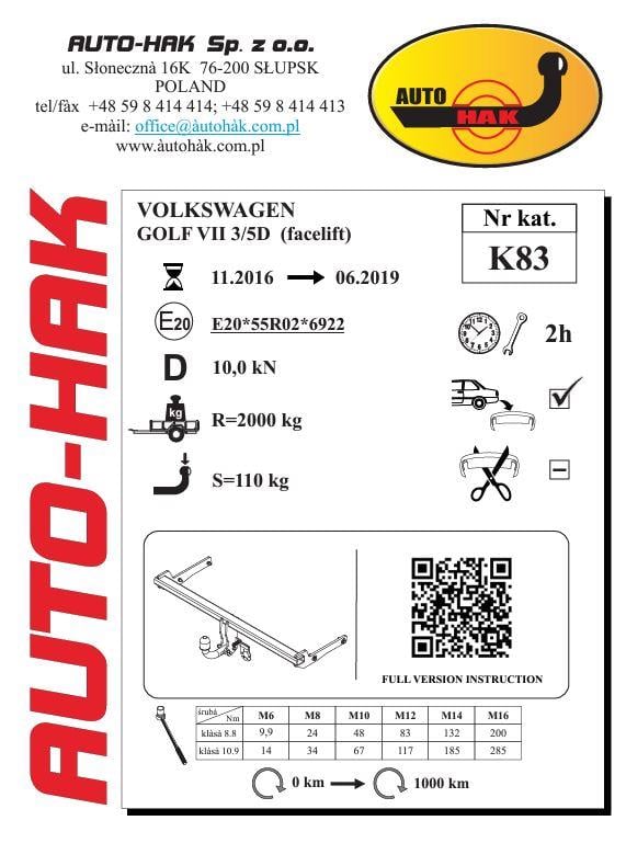 Volkswagen Golf Çeki Demiri , Kuğu Boynu - Sabit (2019 -  )
