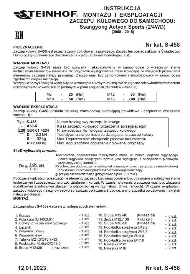 SEANYONG ACTYON SPORTS ÇEKİ DEMİRİ