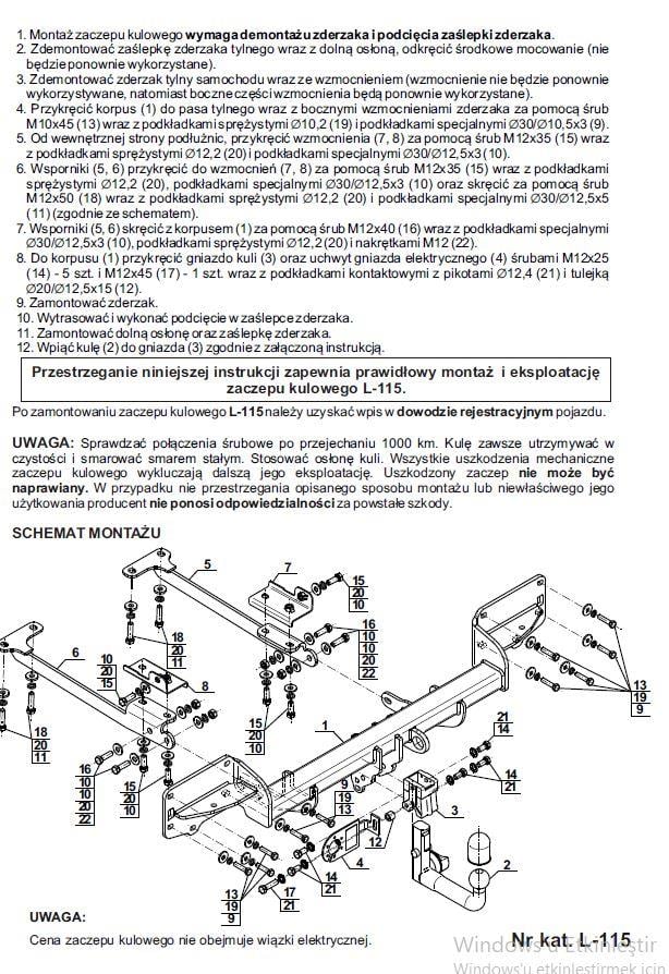 RANGE OVER L-115 ÇEKİ DEMİRİ