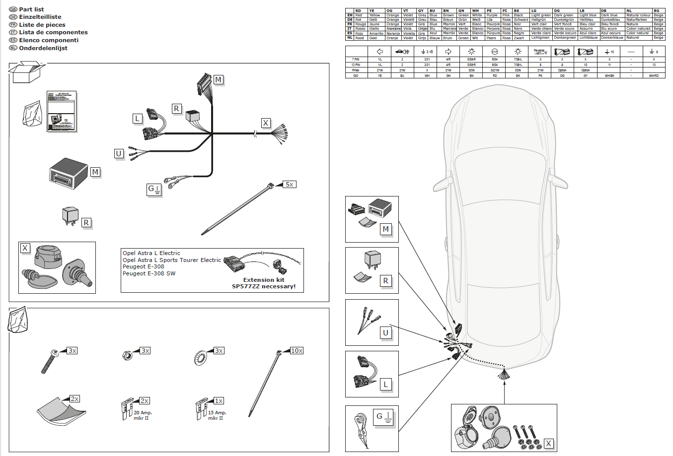 CİTROEN C5X / DS 4 / Peugeot 308 ,408 ,3008,5008 /Opel Astra L  ARACA ÖZEL ORJİNAL ELEKTRİK MODÜLÜ 