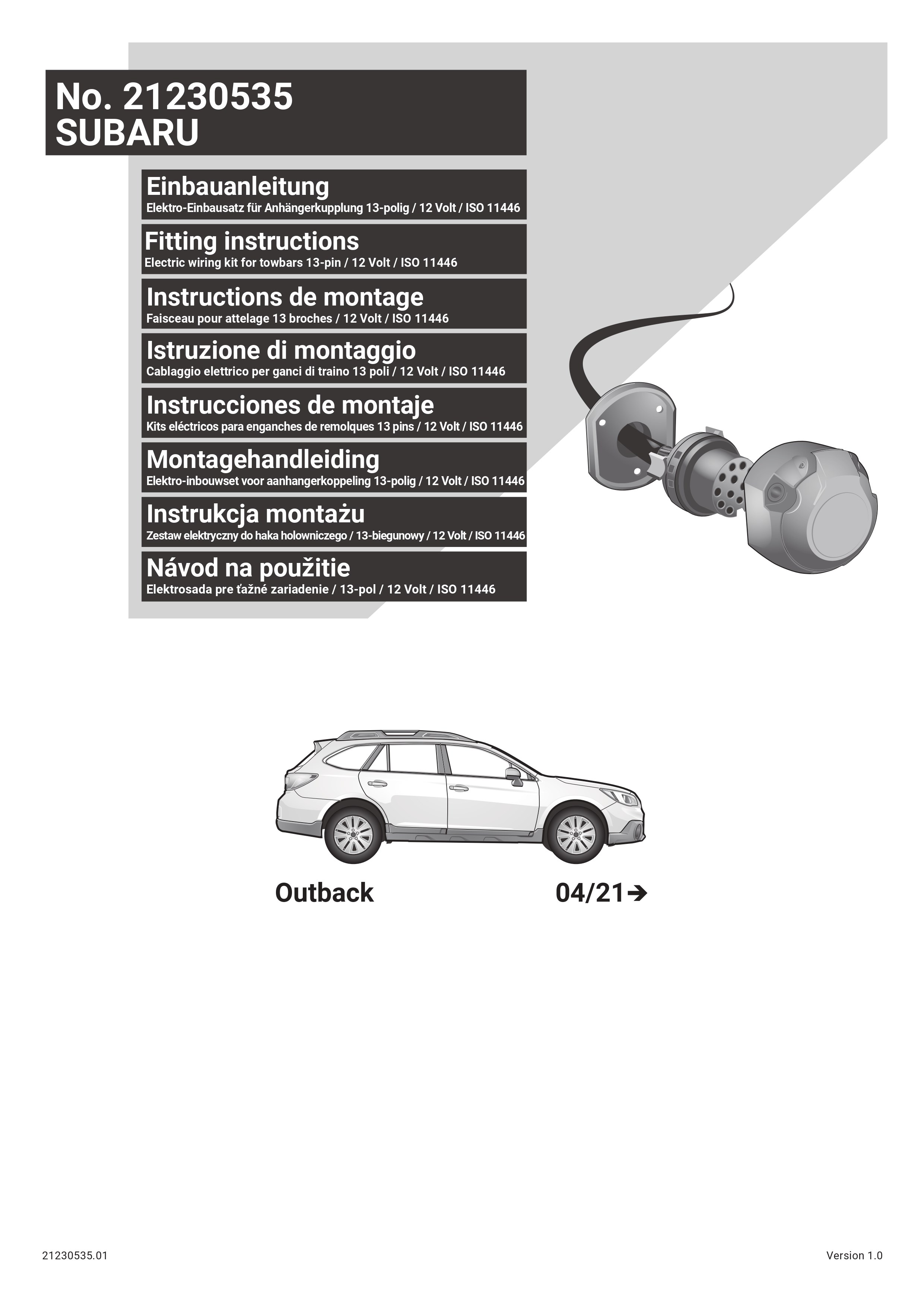 Subaru Outback 04/ 2021 -)  ARACA ÖZEL ORJİNAL ELEKTRİK MODÜLÜ 