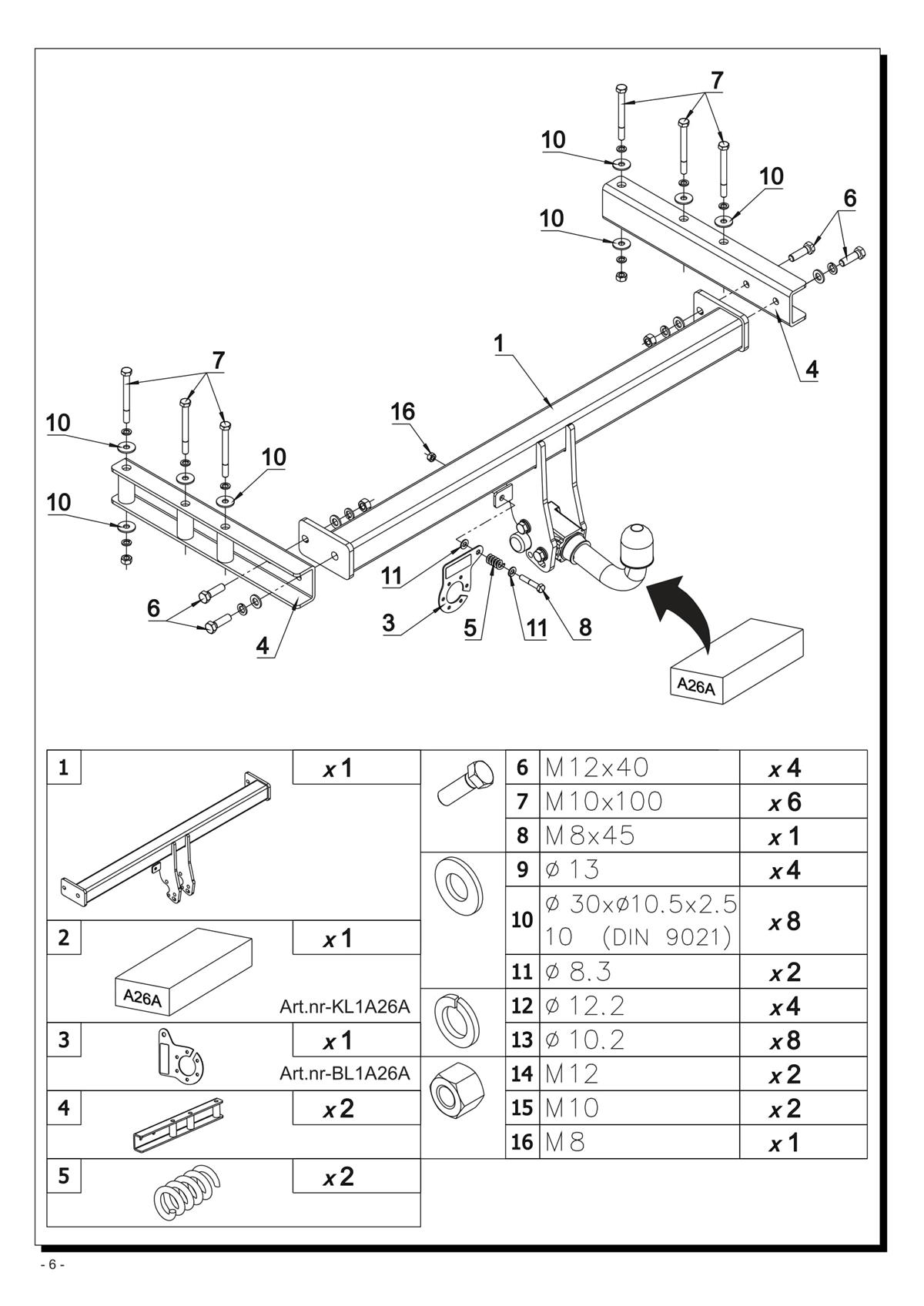 Audi A4 Çeki Demiri 