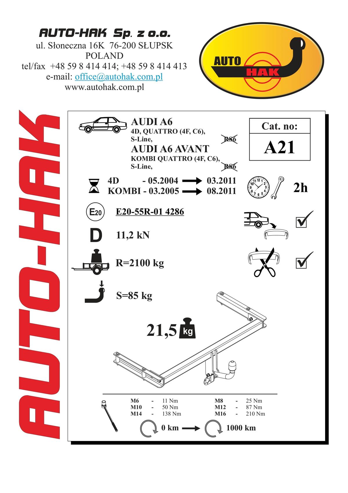 Audi A4 Çeki Demiri 
