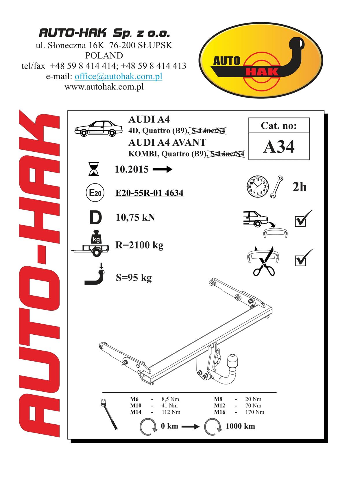 Audi A4 Çeki Demiri 
