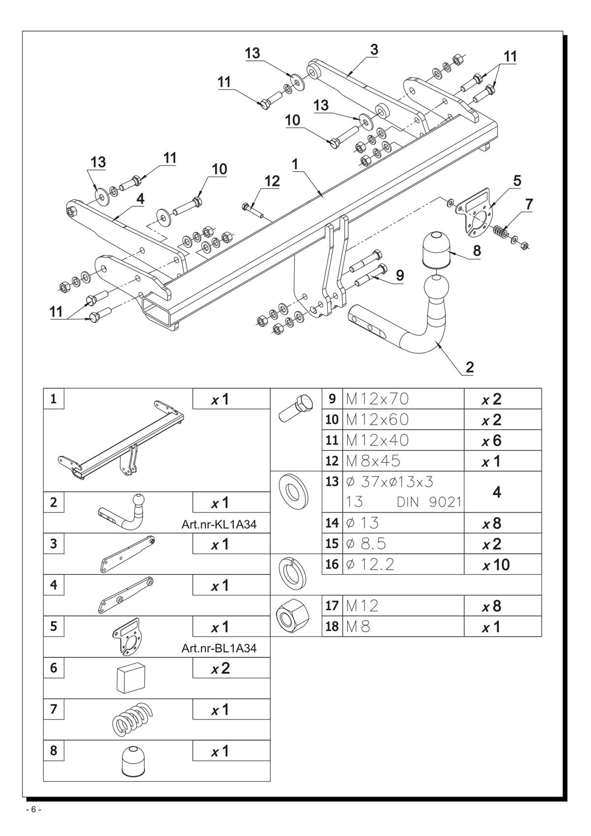 Audi A4 Çeki Demiri 
