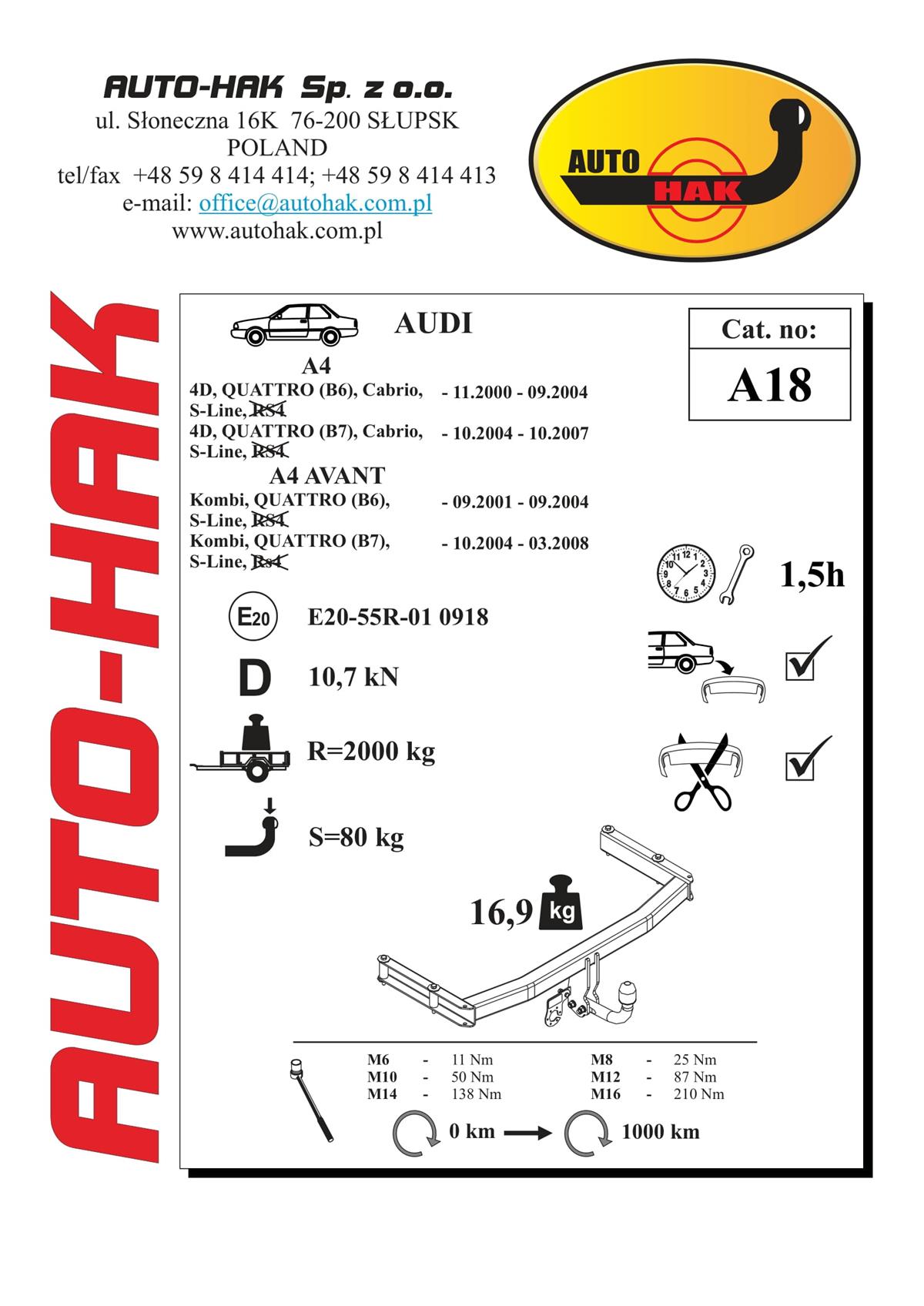 Audi A4 Çeki Demiri 