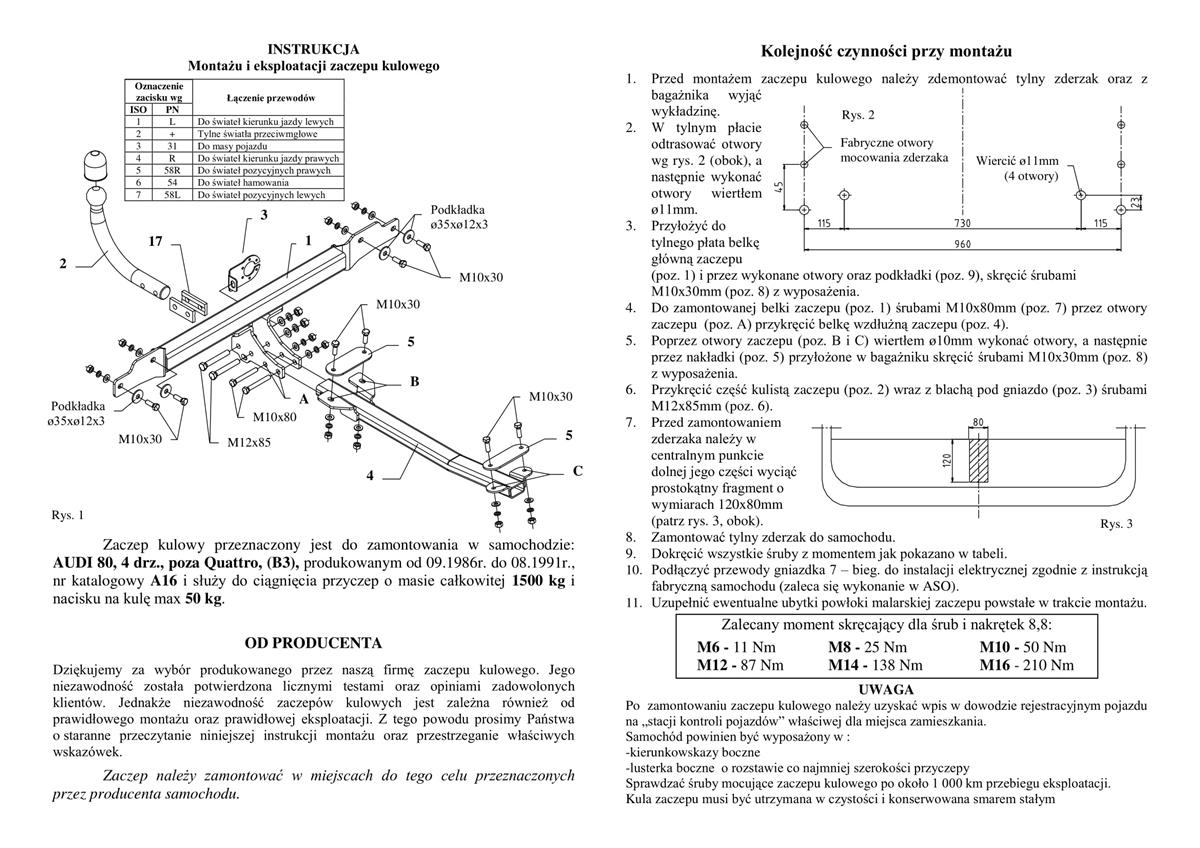Audi A4 Çeki Demiri 
