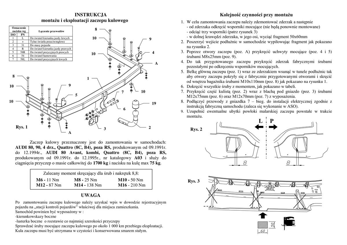 Audi A4 Çeki Demiri 