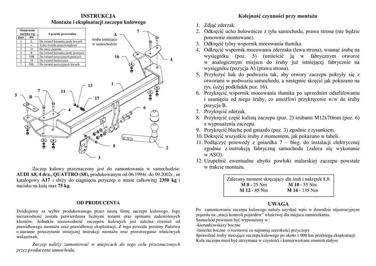 Audi A4 Çeki Demiri 