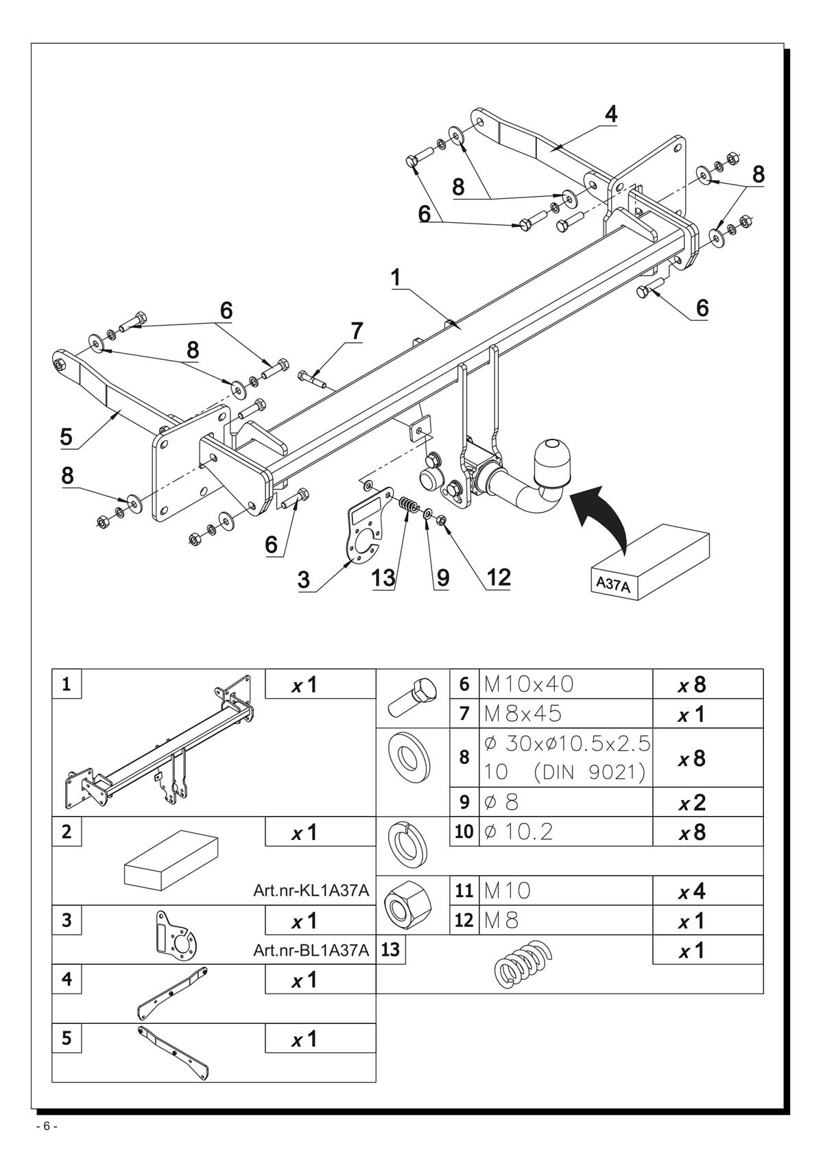 Audi A4 Çeki Demiri 