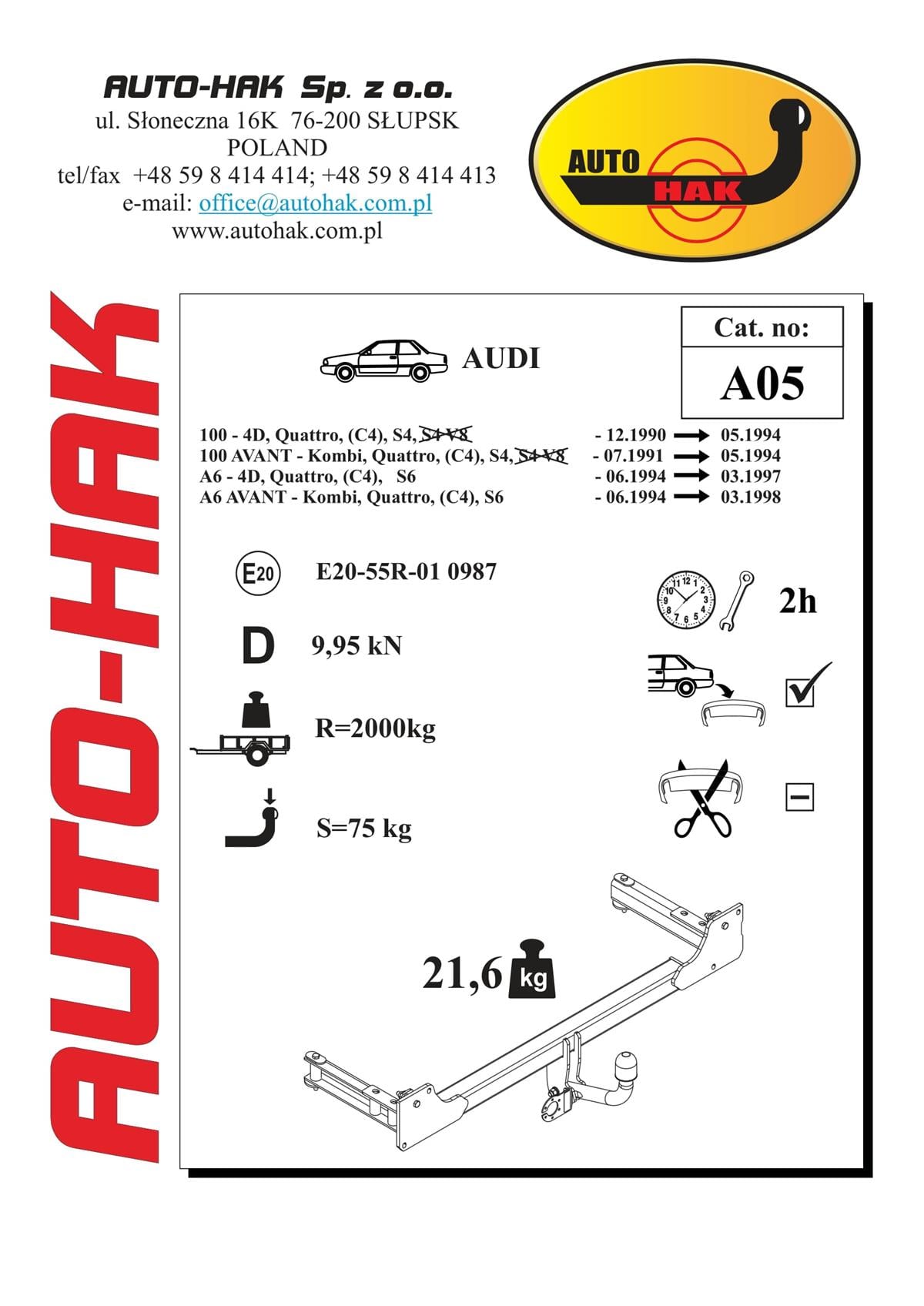 Audi A4 Çeki Demiri 