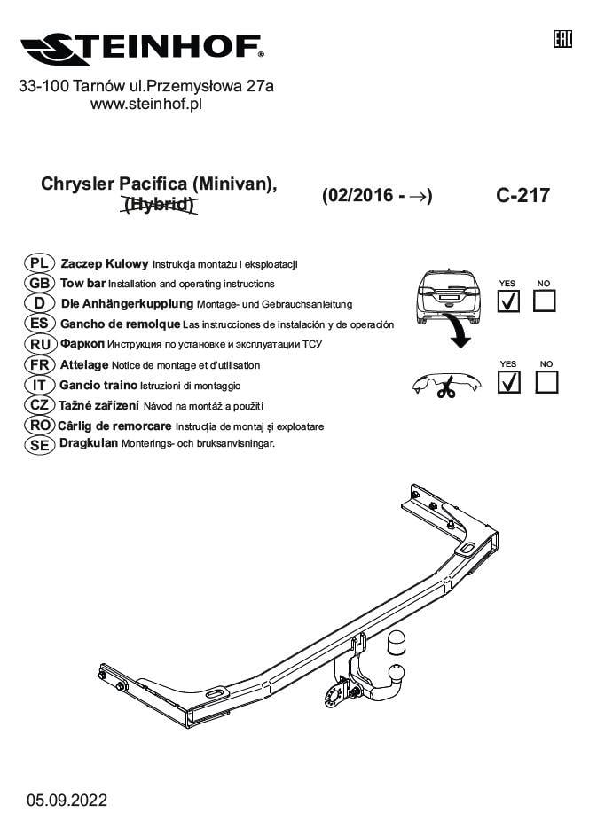 Chyrsler Pasifica Çeki Demiri