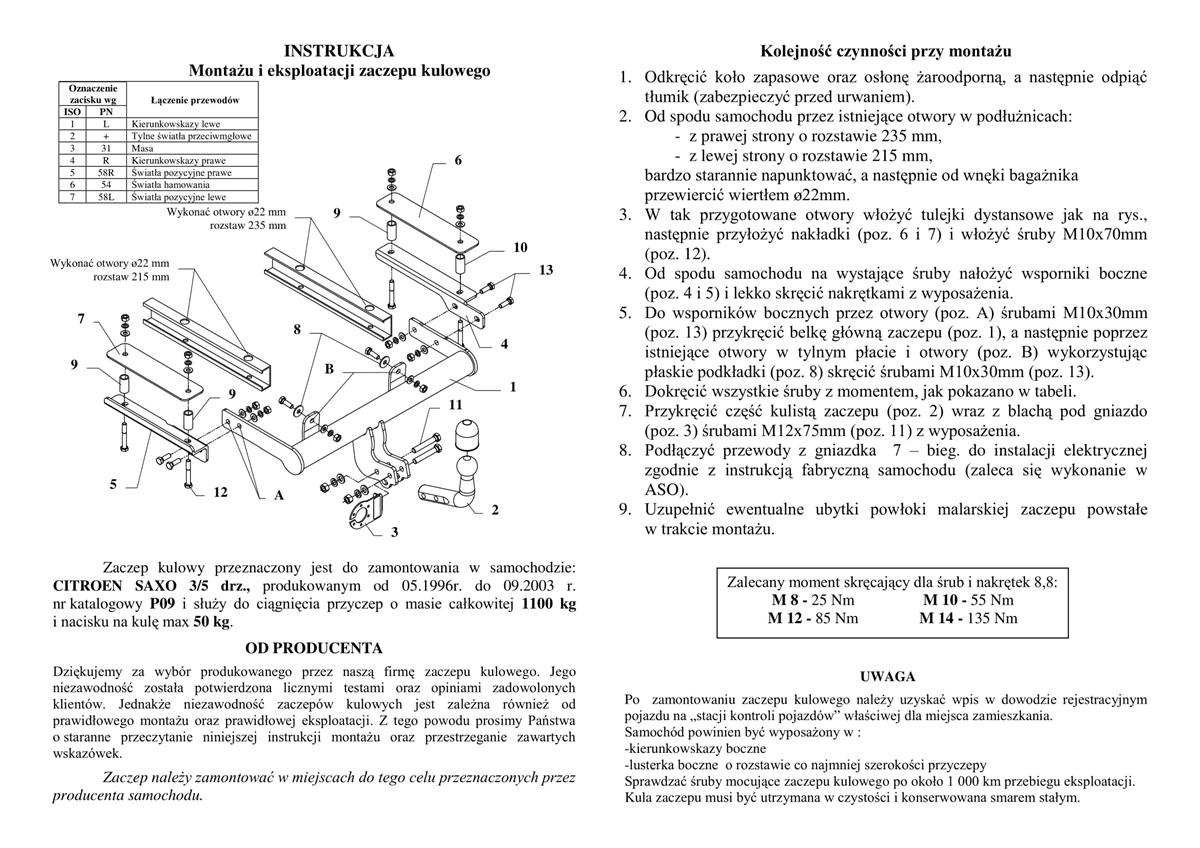 Citroen Saxo  Çeki Demiri 