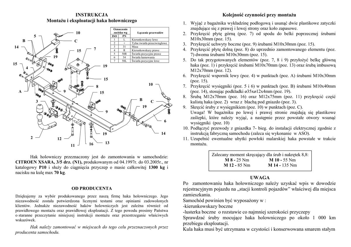 Cıtroen Xsara Çeki Demiri