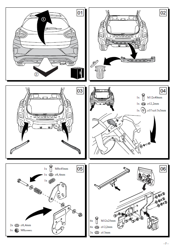 Ford Puma Çeki Demiri , Dikey Sökülebilir Anahtarlı model (2019 -  ) 