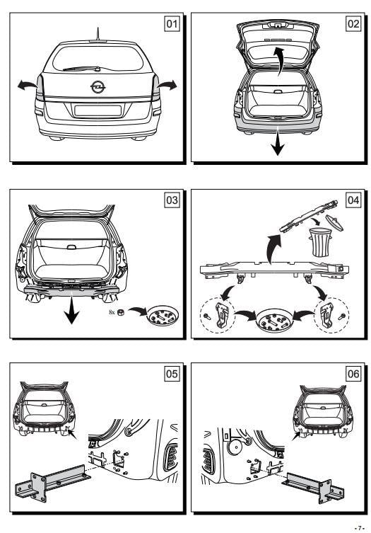 Opel Astra (H) Caravan Çeki Demiri, Kuğu Boynu - Sabit   (09.2004 - 08.2010 )