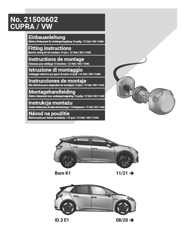 CUPRA BORN K1 11/21 -) / VW ID.3 E1 08/20 -) ARACA ÖZEL ORJİNAL ELEKTRİK MODÜLÜ