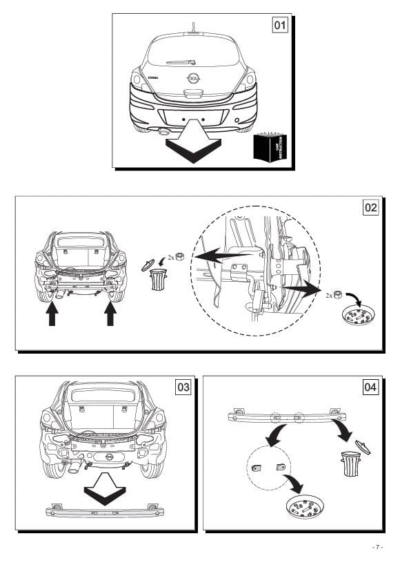 Opel Corsa (D)- (E) Çeki Demiri , Kuğu Boynu - Sabit (2006-2019)