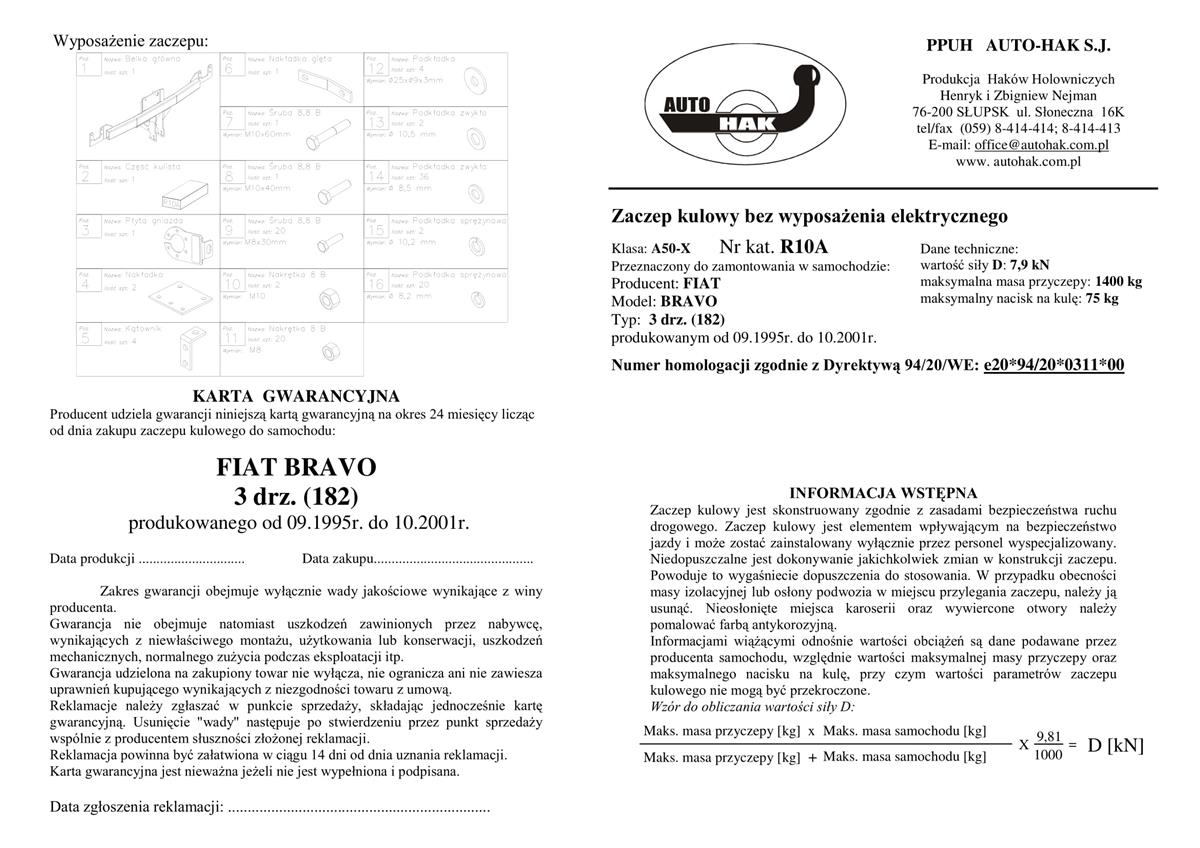 Fiat Bravo Çeki Demiri 