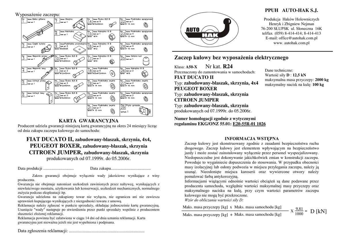 Fiat Dukato  Çeki Demiri 