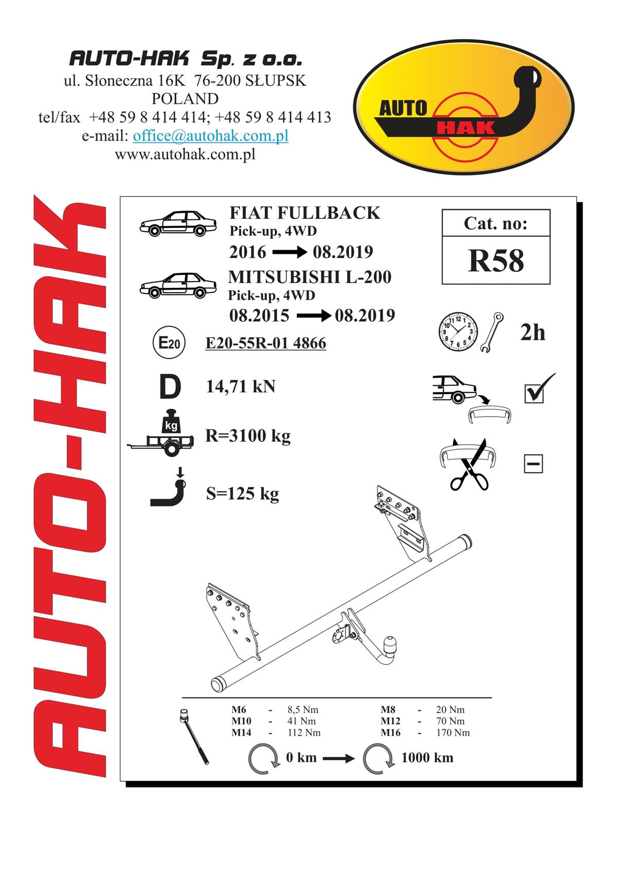 Fiat Fullback  Çeki Demiri 