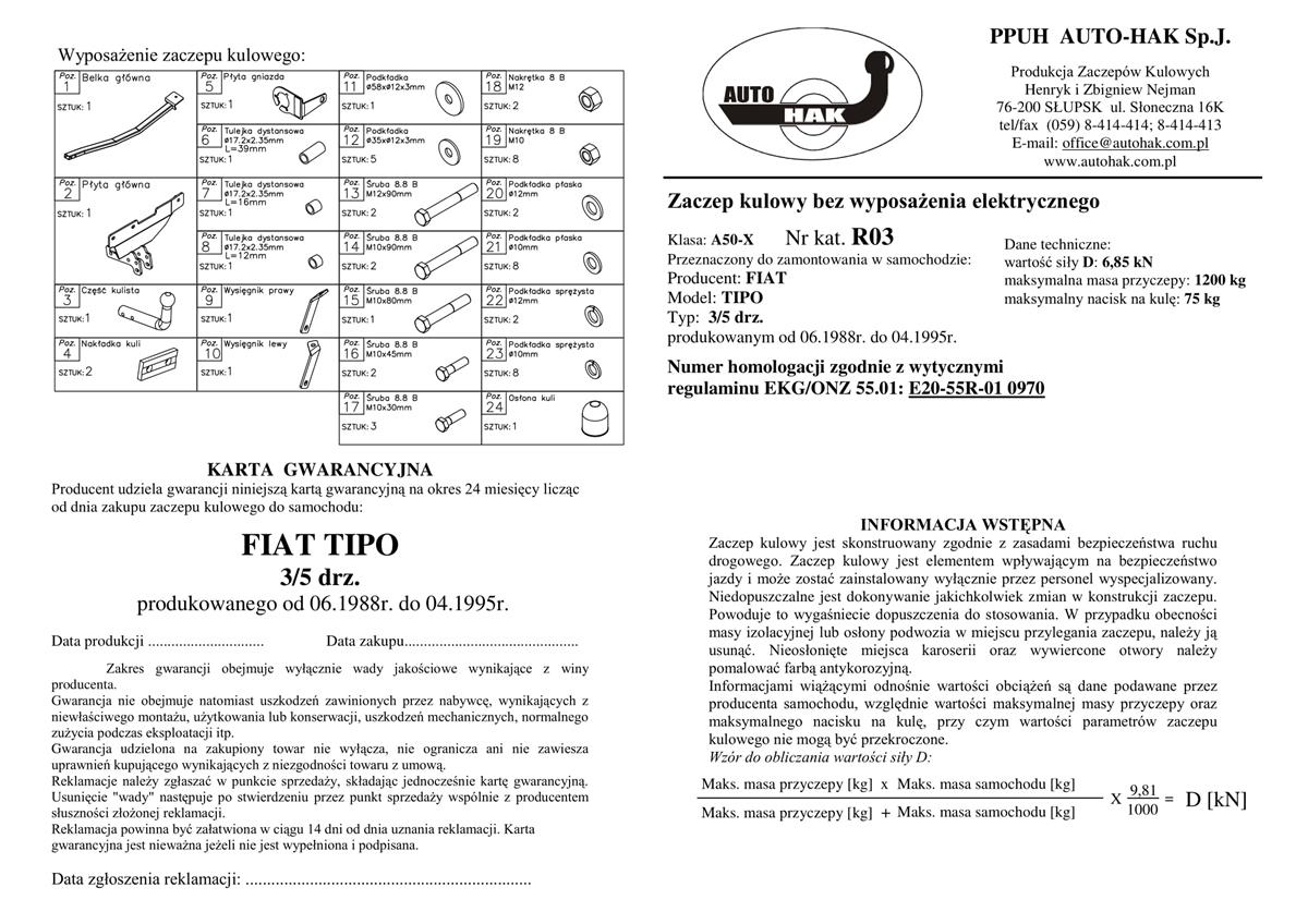 Fiat Tipo  Çeki Demiri 
