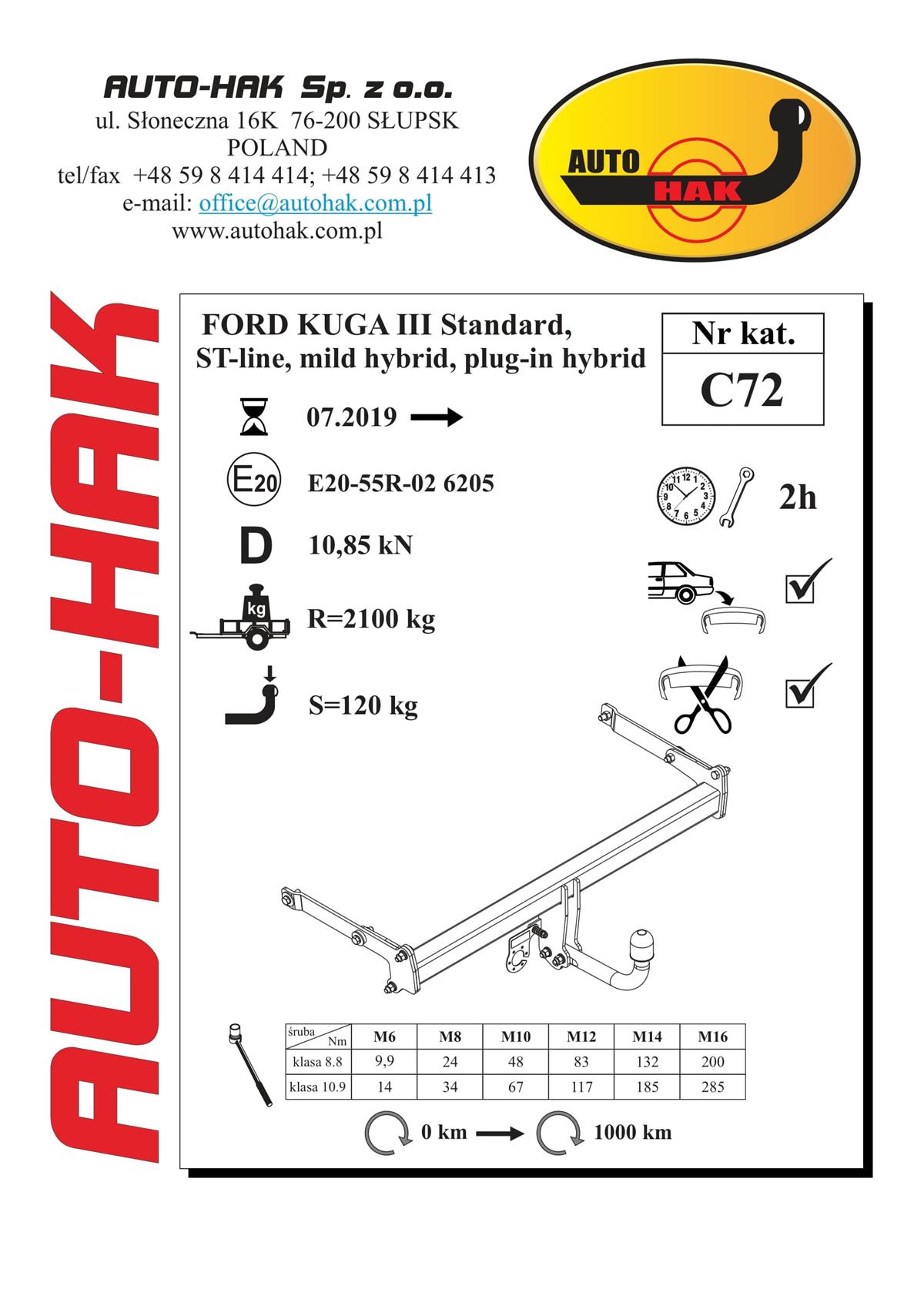 Ford Kuga Çeki Demiri 