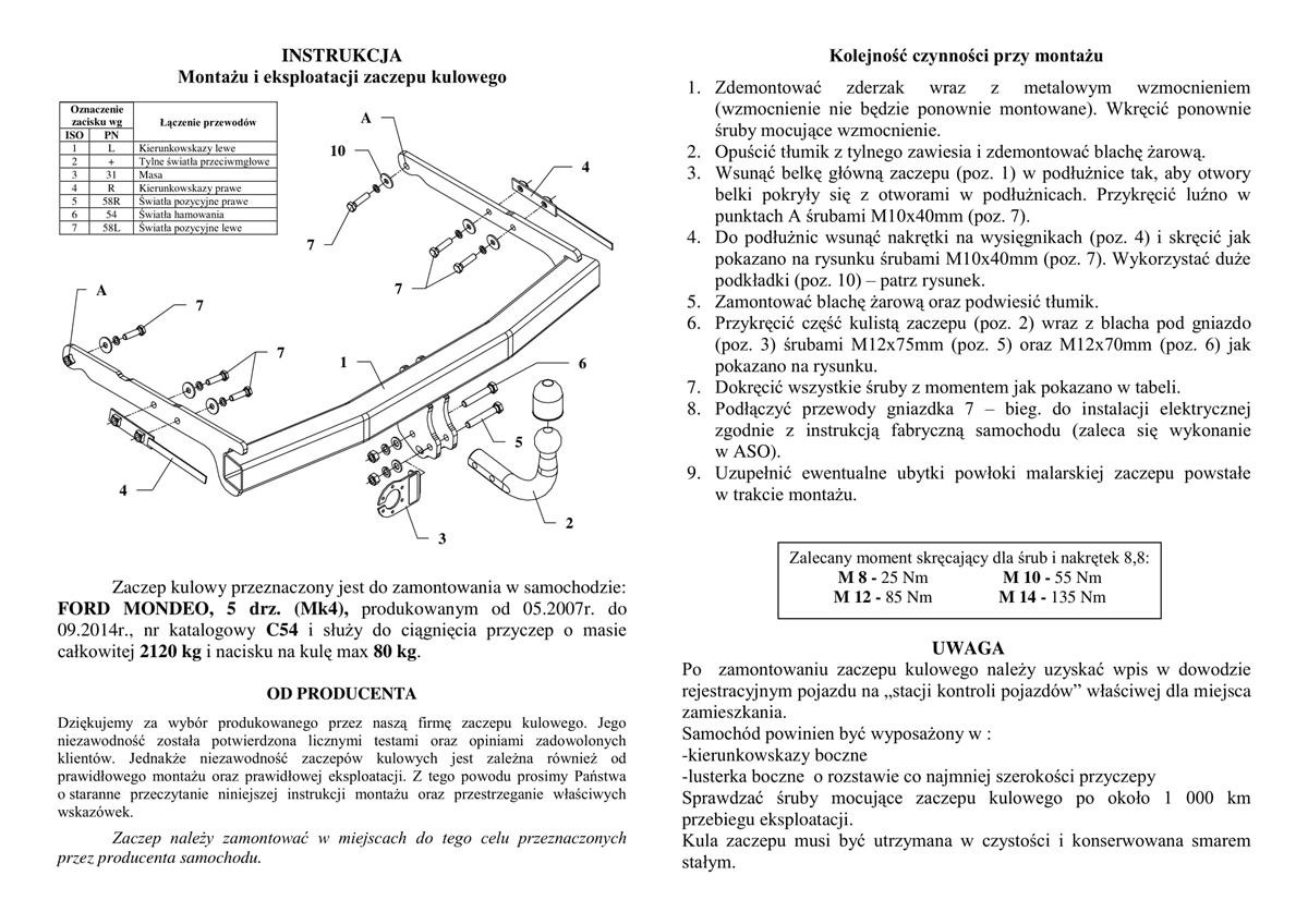 Ford Mondeo  Çeki Demiri 
