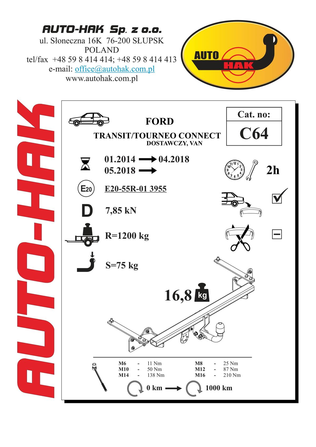 Ford Transit Çeki Demiri 
