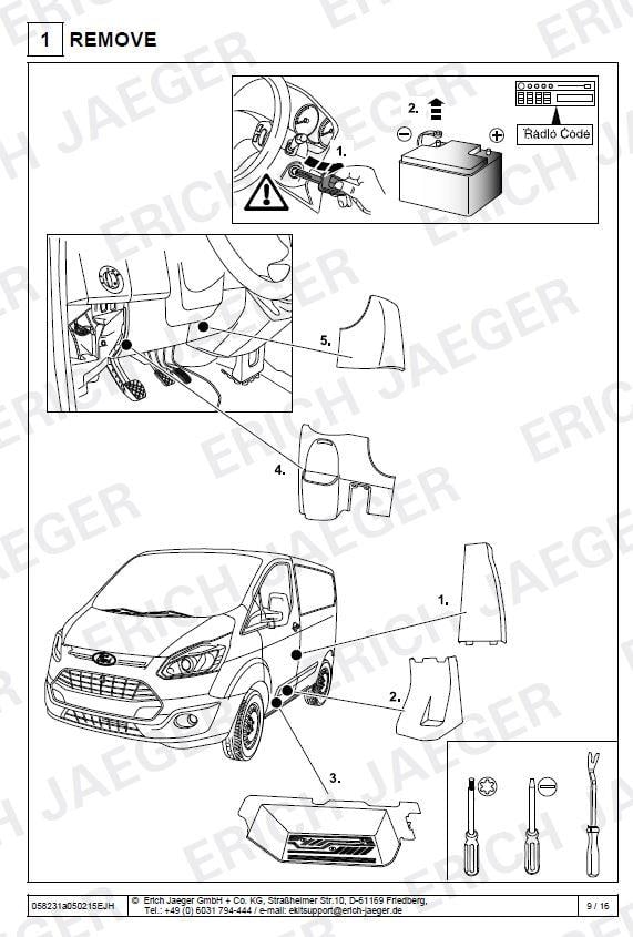 Ford Transit Tourneo Custom ARACA ÖZEL ORJİNAL ELEKTRİK MODÜLÜ