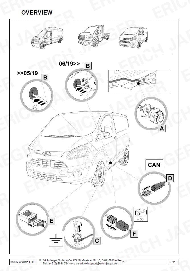 Ford Transit Van V363/ MCA ARACA ÖZEL ORJİNAL ELEKTRİK MODÜLÜ