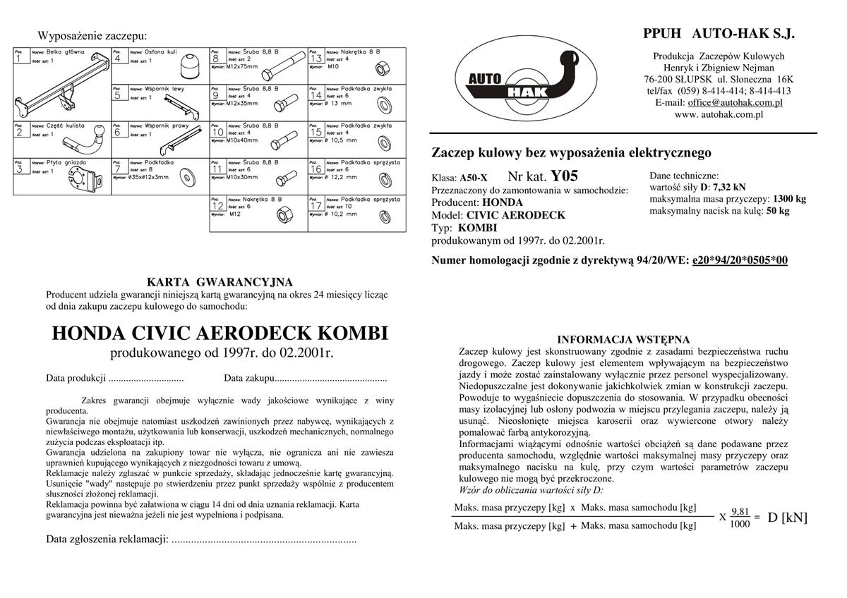 Honda Cıvıc  Çekidemiri
