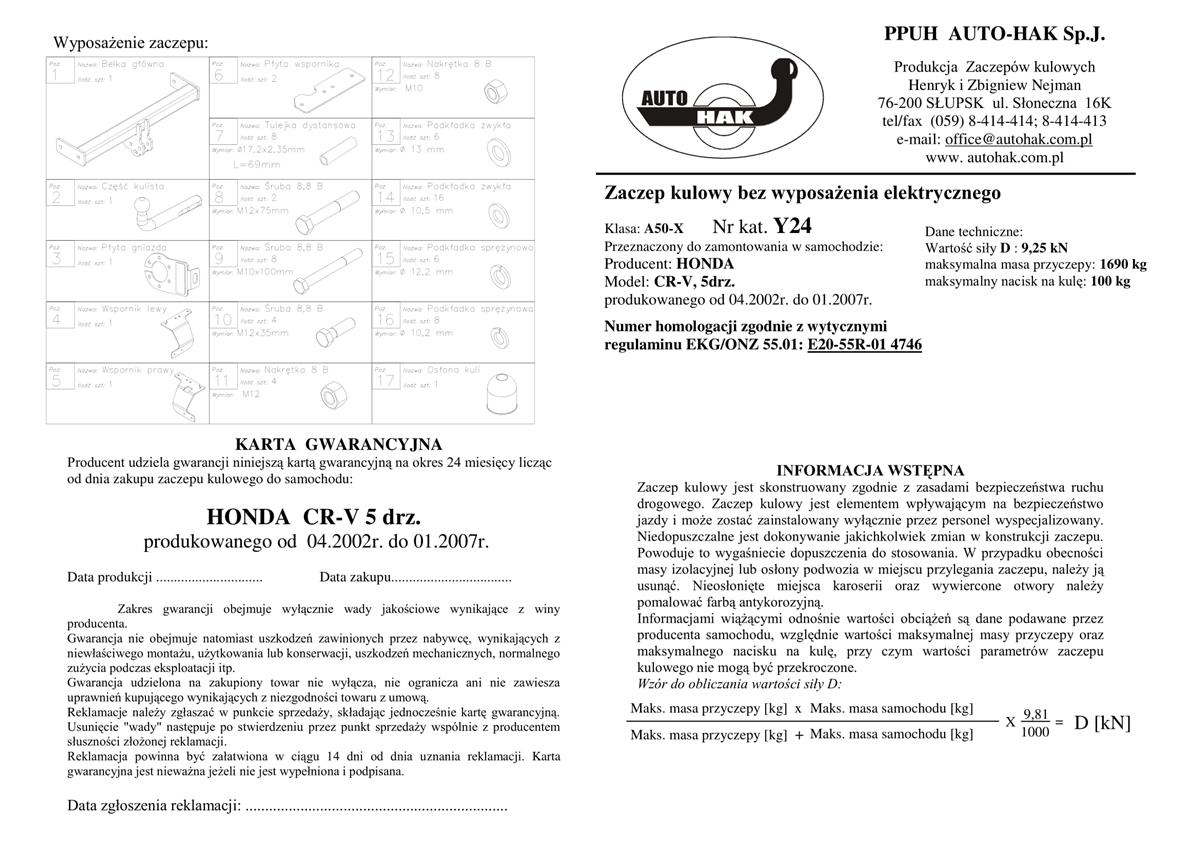 Honda Cr-V Çekidemiri