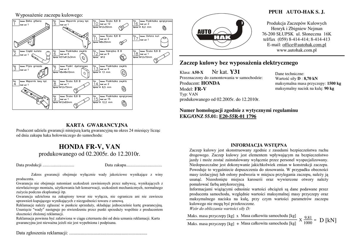 Honda Fr Çekidemiri