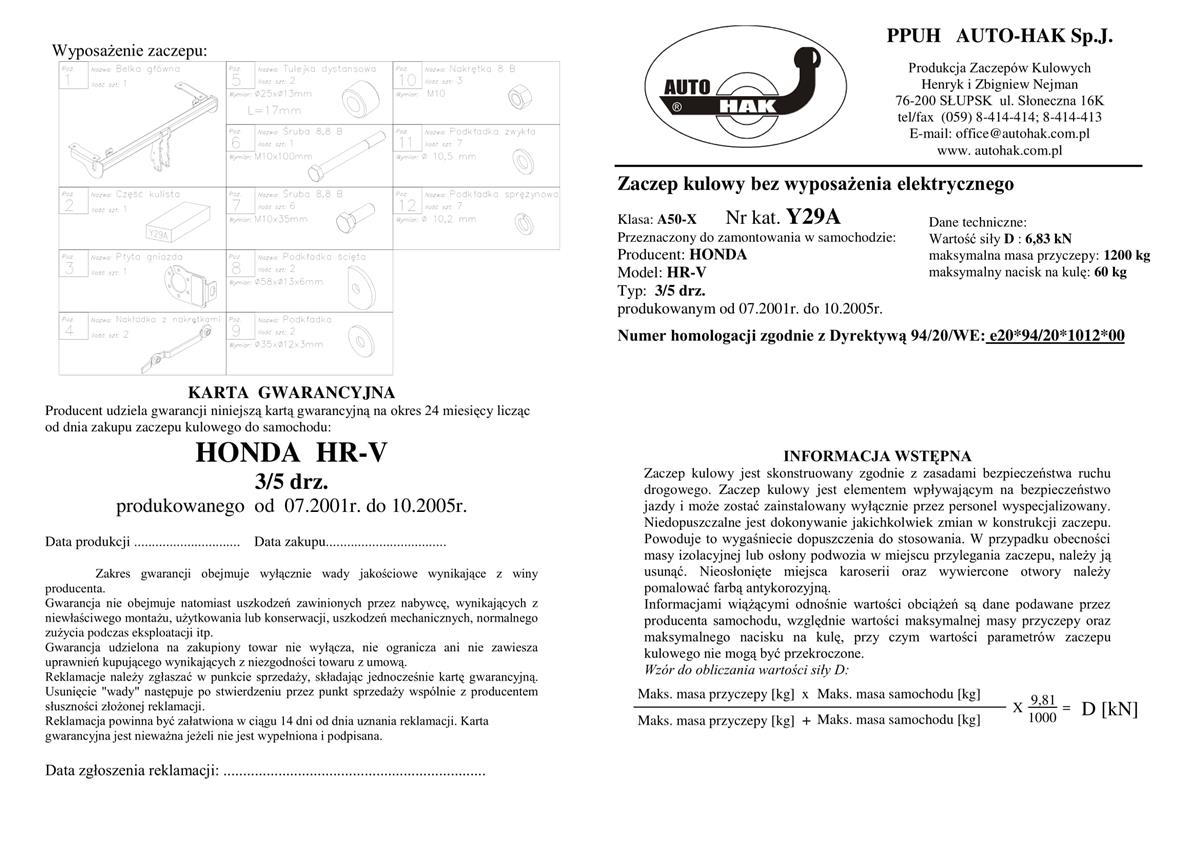 Honda Hr-V Çekidemiri