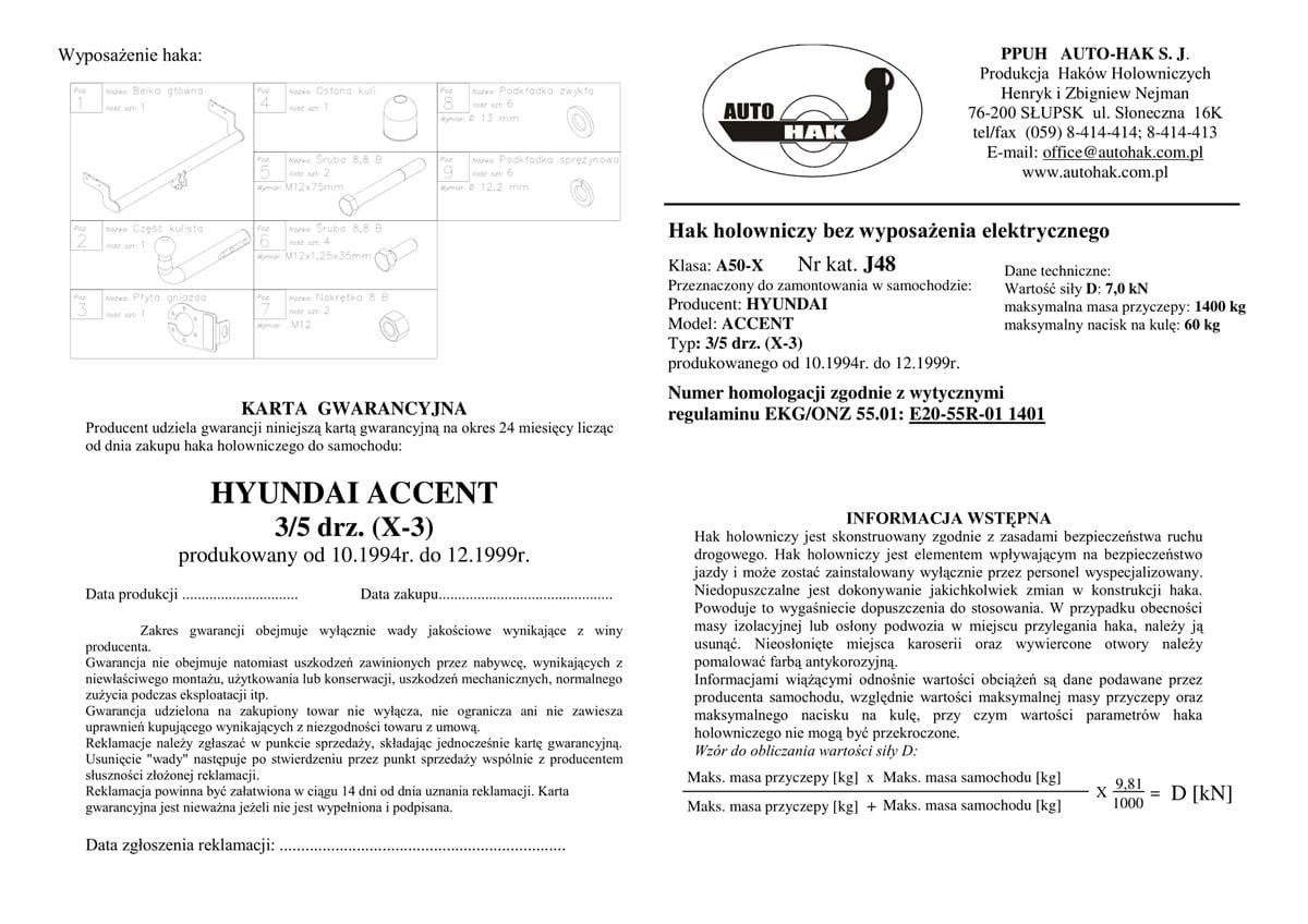 Hyundai Accent Çeki Demiri